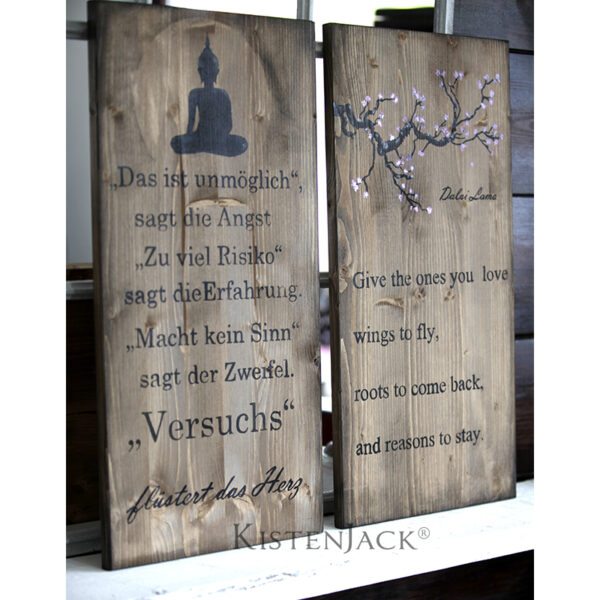 Holzbilder-Set "Buddha"