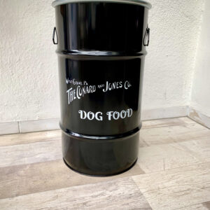 Tonne "Dog Food" schwarz