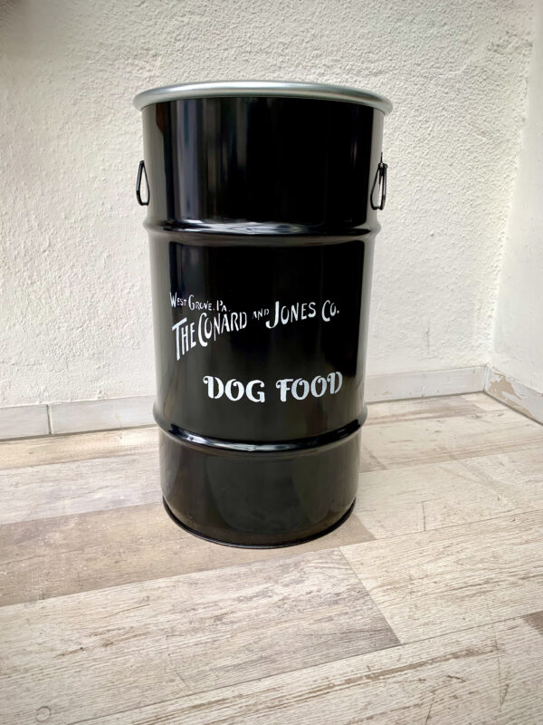 Tonne "Dog Food" schwarz