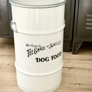 Tonne "Dog Food" weiß