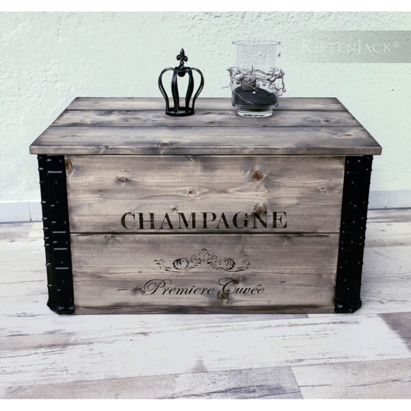Kiste "Champagne" L, grau